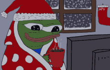 Pepe The Frog Comfy Christmas Meme