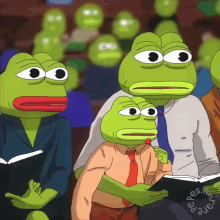 Pepe The Frog Meme Family Shocked Listening
