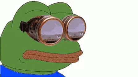 Pepe The Frog Watching Nuke Explosion GIF