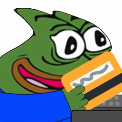 Pepe The Grog Swiping Credit Card GIF