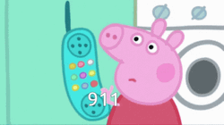 Peppa Pig Dialing 911 Meme GIF