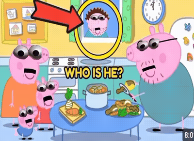 Peppa Pig Man Behind Magnifying Glass Who Is He GIF