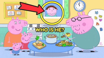 Peppa Pig Shows Bearded Man Who Is He GIF