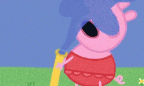 Peppa Pig Wearing Sunglasses Holding Torch GIF