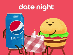 Pepsi And Burger Couple Date