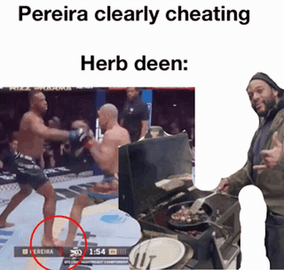 Pereira Clearly Cheating Herb Deen Man Grill GIF