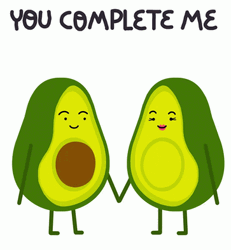 Perfect Match Avocado You Complete Me GIF