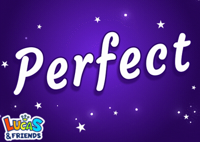 Perfect Word On Purple Background GIF