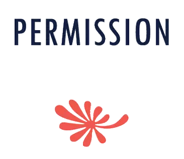 Permission Granted Logo With Yellow Flower Sticker