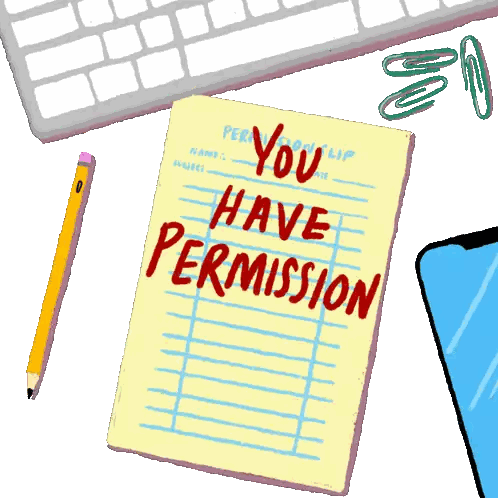Permission To Be Human Note Sticker