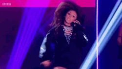 Perrie Edwards Performing On Stage With Pony Tail GIF