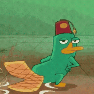 Perry The Platypus And Dr. Seuss In Kitchen GIF