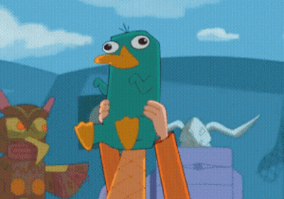 Perry The Platypus Held By Person GIF