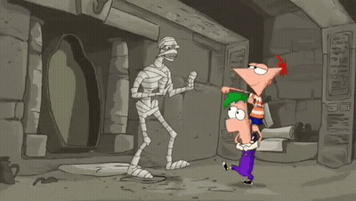 Perry The Platypus Holding A Mummy GIF
