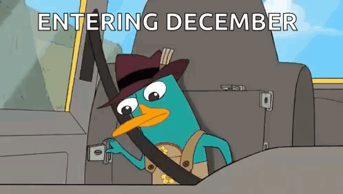 Perry The Platypus Is Sitting In The Driver 'S Seat Of A Car With A Seat Belt On . GIF