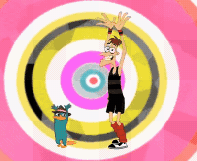 Perry The Platypus Next To Man In Black Tank Top GIF