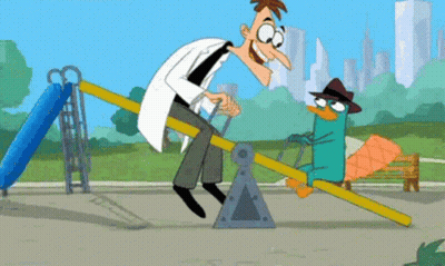 Perry The Platypus On Seesaw With Dr. Seuss GIF