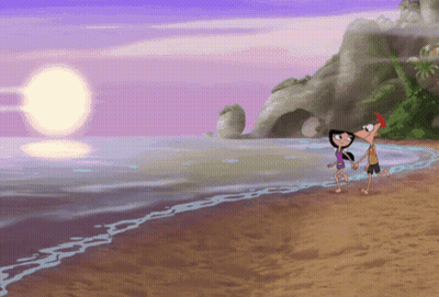 Perry The Platypus Phineas And Ferb Walking On Beach GIF