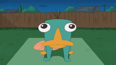 Perry The Platypus Pointing In Hat GIF
