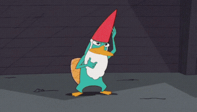 Perry The Platypus Surrounded By Gnomes Saying A Platypus GIF