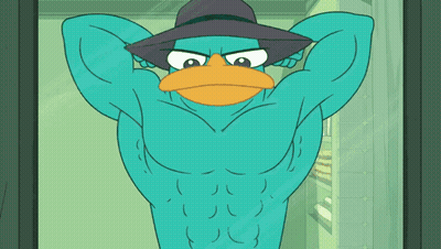 Perry The Platypus Walking On Beach With Stick GIF
