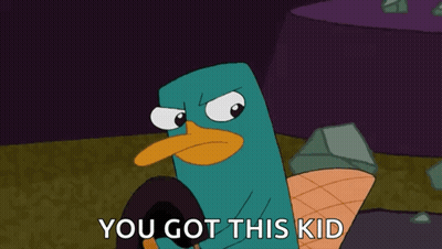 Perry The Platypus Wearing Hat Saying You Got This Kid GIF