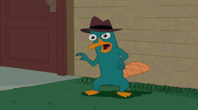 Perry The Platypus Wearing Purple Hat GIF