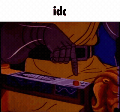 Person Adjusting Belt Saying IDC GIF