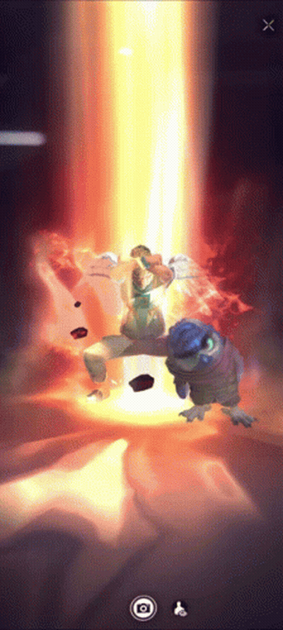 Person And Monster Fighting GIF