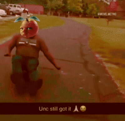 Person Apple On Face Unc Still Got It GIF