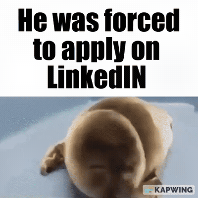 Person Applying On LinkedIn With Dog Photo GIF
