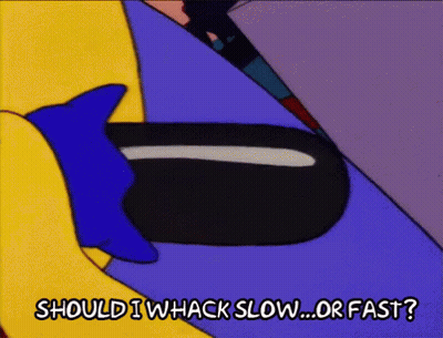 Person Asking Should I Whack Slow Or Fast GIF
