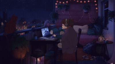Person At Desk With Laptop And Coffee GIF