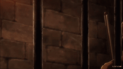Person Behind Bars With Funimation GIF