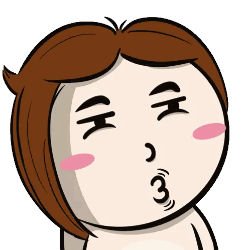 Person Blowing Kiss With Number 3 Sticker