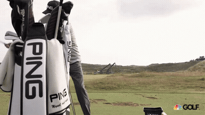 Person Carrying Ping Golf Bag GIF