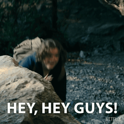 Person Climbing Rock Netflix Ad GIF