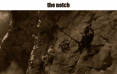 Person Climbing Rock Wall The Notch GIF