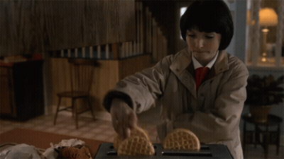 Person Cooking Waffles In Toaster Oven GIF