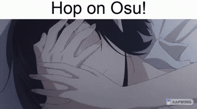Person Covering Eyes Saying Hop On Osu GIF