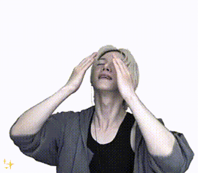 Person Covering Eyes With T GIF