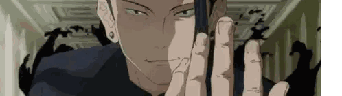 Person Covering Face With Fingers Sticker