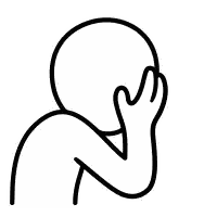 Person Covering Face With Hand Sticker