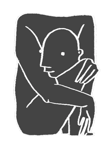 Person Covering Face With Hands Sticker