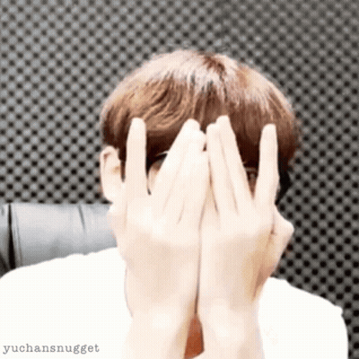 Person Covering Face With Hands Saying Yuchansnugget GIF