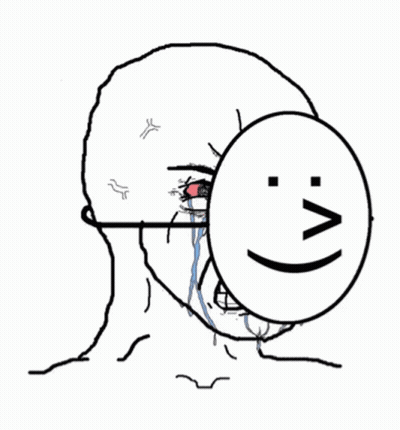 Person Covering Face With Smiley Face GIF