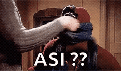 Person Covering Mouth With Scarf Saying Asi GIF