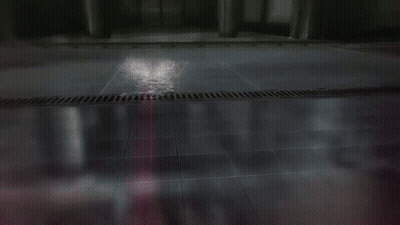 Person Crawling In Water Purple Background GIF