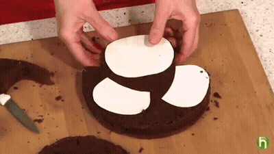 Person Cutting Cake With Knife GIF