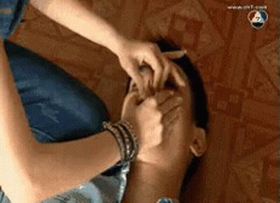 Person Cutting Pie With Knife Saying My Germs!!! GIF